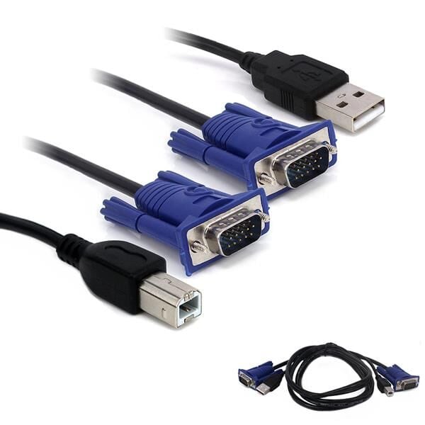 1.5 Metre VGA Erkek / Erkek + USB + Printer KVM Switch Kablo