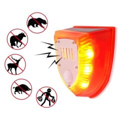 PM-26953 KÖPEK SİLAH SESLİ HAYVAN KOVUCU ALARM CİHAZI HAREKET SENSÖRLÜ SOLAR PANELLİ