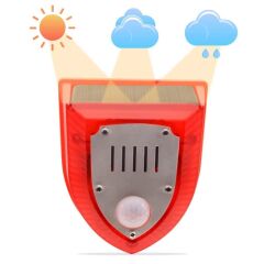 PM-26953 KÖPEK SİLAH SESLİ HAYVAN KOVUCU ALARM CİHAZI HAREKET SENSÖRLÜ SOLAR PANELLİ