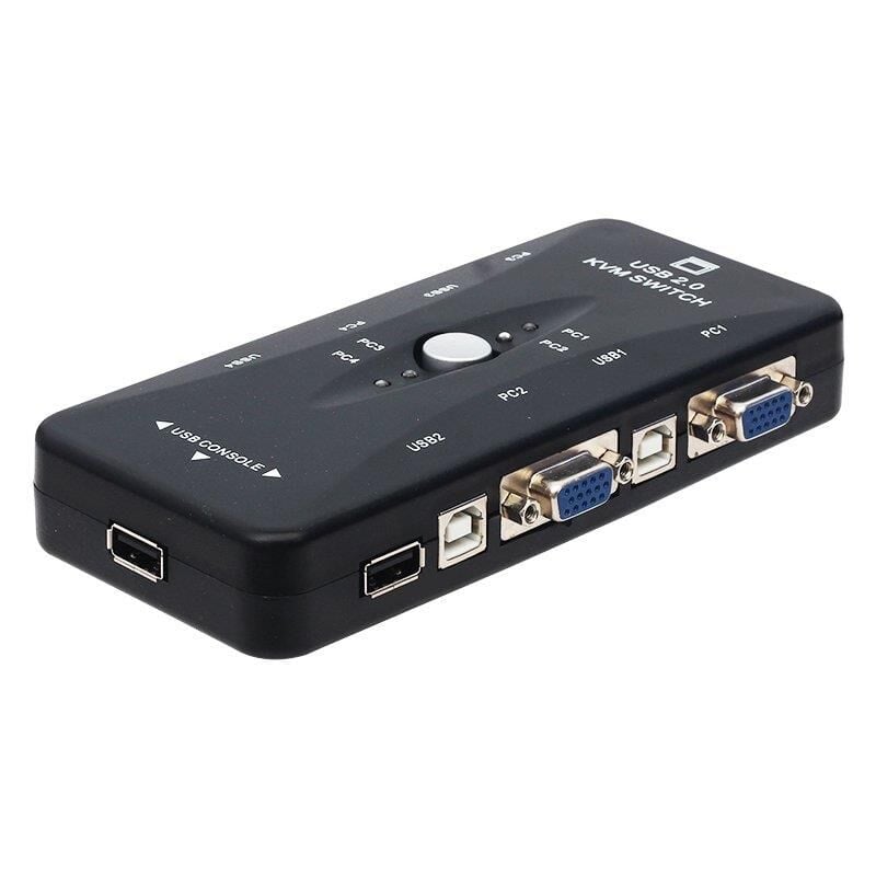 PM-15166 4 Kanal VGA KVM Switch (4 Bilgisayarı Tek Elden Yönetin)