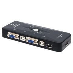 PM-15166 4 Kanal VGA KVM Switch (4 Bilgisayarı Tek Elden Yönetin)