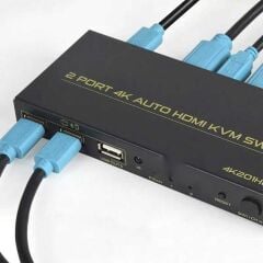 PM-14742 2 Port HDMI KVM Switch Ultra HD 4K Kasa Çoklu Bilgisayar Kontrol Cihazı