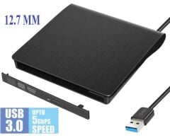 4368 USB 3.0 Harici DVD RW Caddy Kutu | 12.7mm Uyumlu | Siyah
