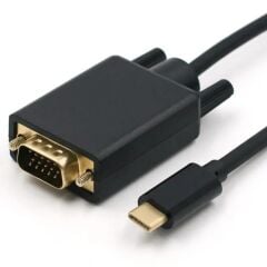 6093 Type C to Vga Çevirici Dönüştürücü Adaptör Kablosu 1.8 Metre Usb C 1080P 60Hz Full HD
