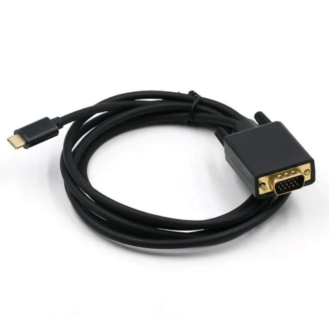 6093 Type C to Vga Çevirici Dönüştürücü Adaptör Kablosu 1.8 Metre Usb C 1080P 60Hz Full HD