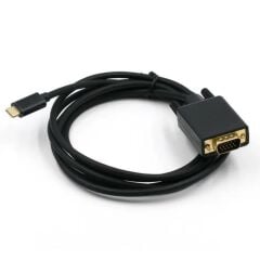 6093 Type C to Vga Çevirici Dönüştürücü Adaptör Kablosu 1.8 Metre Usb C 1080P 60Hz Full HD