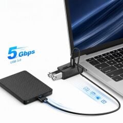 6080 Usb 3.0 Hub 5 Port Çoklayıcı SD TF Micro SD MMC Kart Okuyucu Splitter Çevirici
