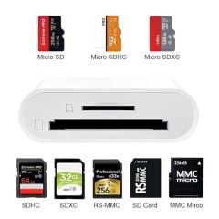 Type-C Lightning Kart Okuyucu Micro SD TF Hafıza Kart Adaptörü Çevirici Çoklayıcı Sdhc
