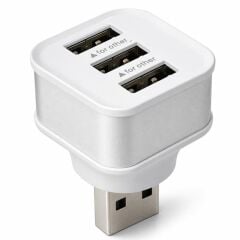 6075 Usb Hub 3 Port Çoklayıcı Adaptör Bilgisayar Laptop Araç Şarj Çoklu Çoğaltıcı