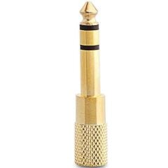 6.3 MM Stereo Erkek/3.5 MM Stereo Dişi Metal Gold Jack Fiş Çevirici Yükseltici
