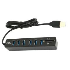 4691 Usb Hub 6 Port MicroSD Tf Sd Kart Okuyucu Çoklayıcı