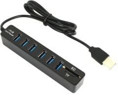 4691 Usb Hub 6 Port MicroSD Tf Sd Kart Okuyucu Çoklayıcı