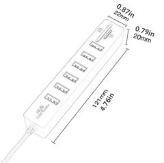 4691 Usb Hub 6 Port MicroSD Tf Sd Kart Okuyucu Çoklayıcı