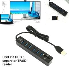 4691 Usb Hub 6 Port MicroSD Tf Sd Kart Okuyucu Çoklayıcı