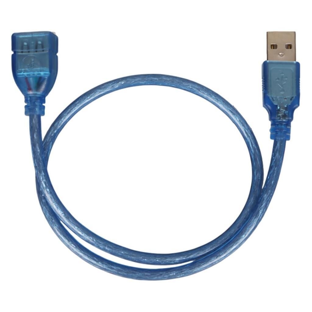 PM-8608 Şeffaf Mavi 50 CM USB 2.0 Uzatma Kablosu
