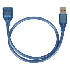 PM-8608 Şeffaf Mavi 50 CM USB 2.0 Uzatma Kablosu