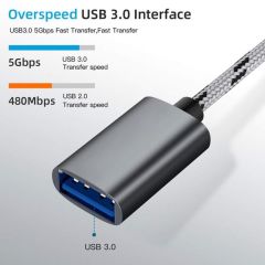 Usb 3.0 Otg To Type C Micro Usb Data Şarj Çevirici Dönüştürücü Adaptör