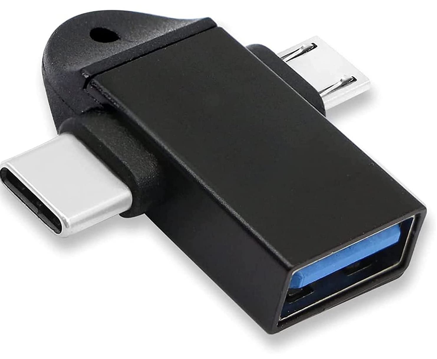 Micro Usb Type-c 3 In 1 Dönüştürücü Çevirici Adaptör Otg 1 Adet