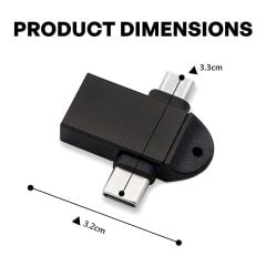 Micro Usb Type-c 3 In 1 Dönüştürücü Çevirici Adaptör Otg 1 Adet