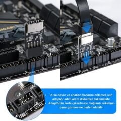 4936 Usb 2.0 9 Pin - Type-E Anakart Çevirici Dönüştürücü Adaptör