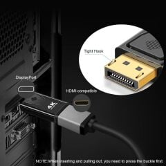 4946 4K Destekli Displayport Hdmi Çevirici Dönüştürücü Adaptör