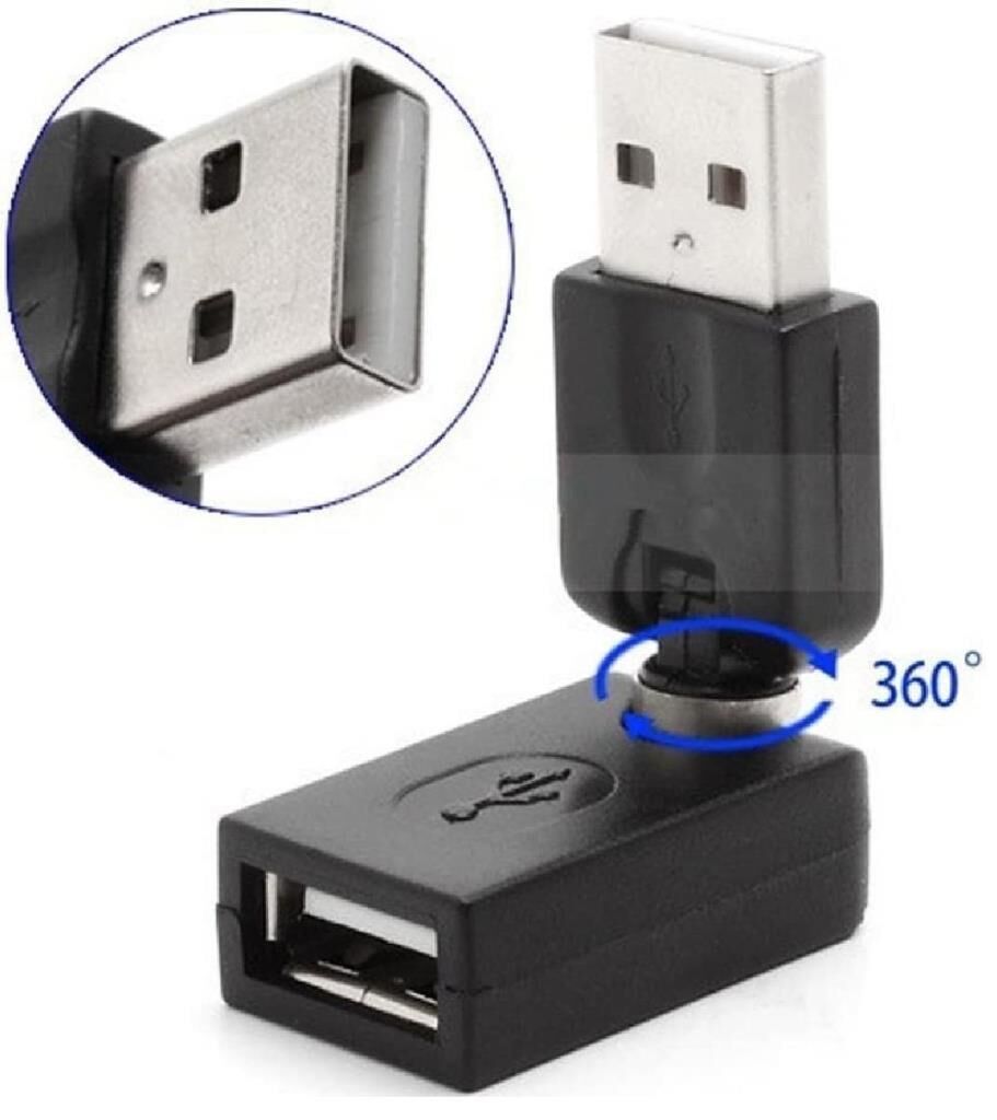 5264 Usb To Dişi Erkek 360 Derece Dönebilen Çevirici Dönüştürücü Adaptör