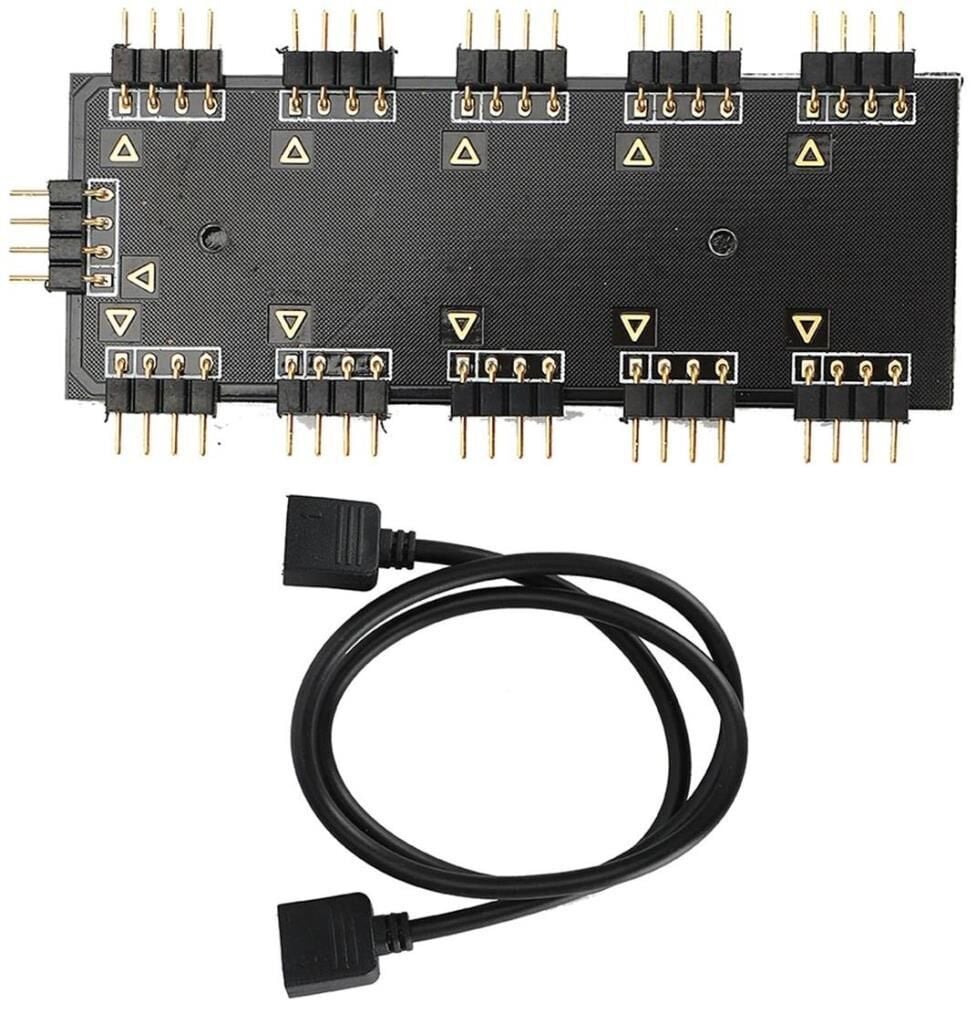 4848 RGB Led Fan Şerit Hub Splitter 10 Port 12V 4 Pin Kablo Çoklayıcı.