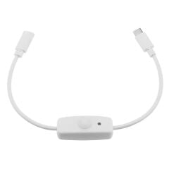 6071 Type C Power Switch Kablo Açma Kapama Düğmeli Dişi Erkek Güç Ara Uzatma Kablosu 30cm