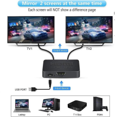 4533 2 Port Hdmi Switch Splitter Ekran Çoklayıcı Çoğaltıcı