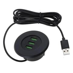 6028 USB 3 Port Hub Masaüstü Gömme Çoklayıcı Çoğaltıcı Kablolu Şarj