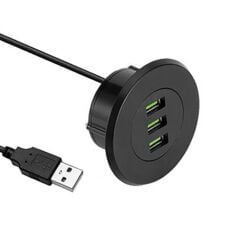 6028 USB 3 Port Hub Masaüstü Gömme Çoklayıcı Çoğaltıcı Kablolu Şarj