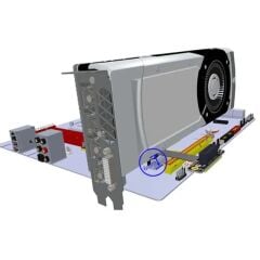 5086 Pcı-e Express 1x Dişi Erkek Riser Yükseltici Uzatma Kablosu 10cm