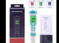 7in1 PH/TDS/EC/ORP/Deniz Suyu Ağırlık/Tuzluluk/Sıcaklık c-600 PH Ölçer Su Kalitesi Monitörü