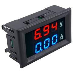 Dijital Dual Voltmetre Ampermetre Volt Akım Ölçer DC 0-100V 10A