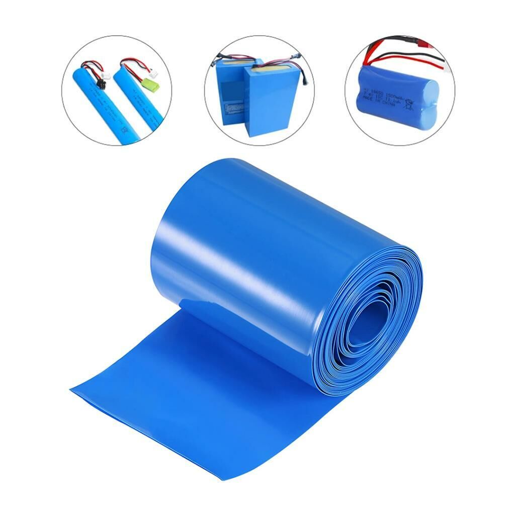 PVC ISI BORUSU MAVİ SHRINK 75 MM 18650 PİL YALITIM ISI BÜZÜLME KABLO KILIFI