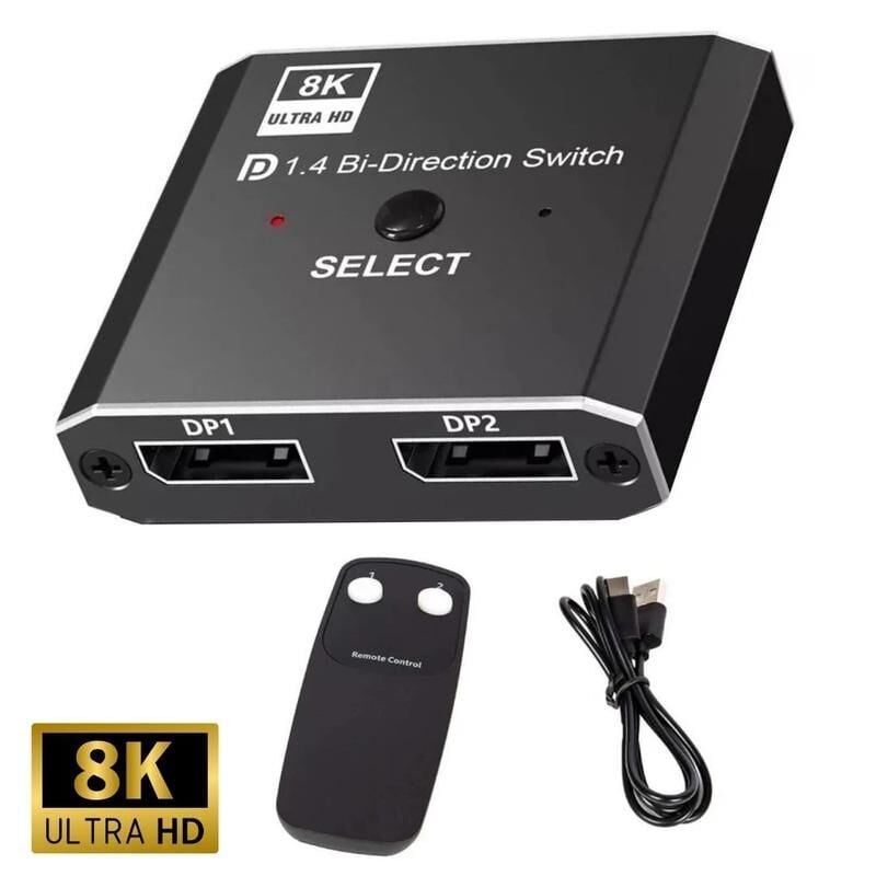 4284 8K DisplayPort Kumandalı Çift Yönlü Çoklayıcı Switch Splitter
