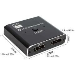 4284 8K DisplayPort Kumandalı Çift Yönlü Çoklayıcı Switch Splitter
