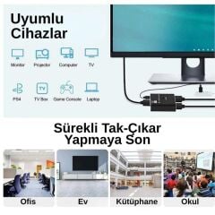 4284 8K DisplayPort Kumandalı Çift Yönlü Çoklayıcı Switch Splitter