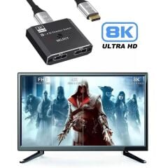 4284 8K DisplayPort Kumandalı Çift Yönlü Çoklayıcı Switch Splitter