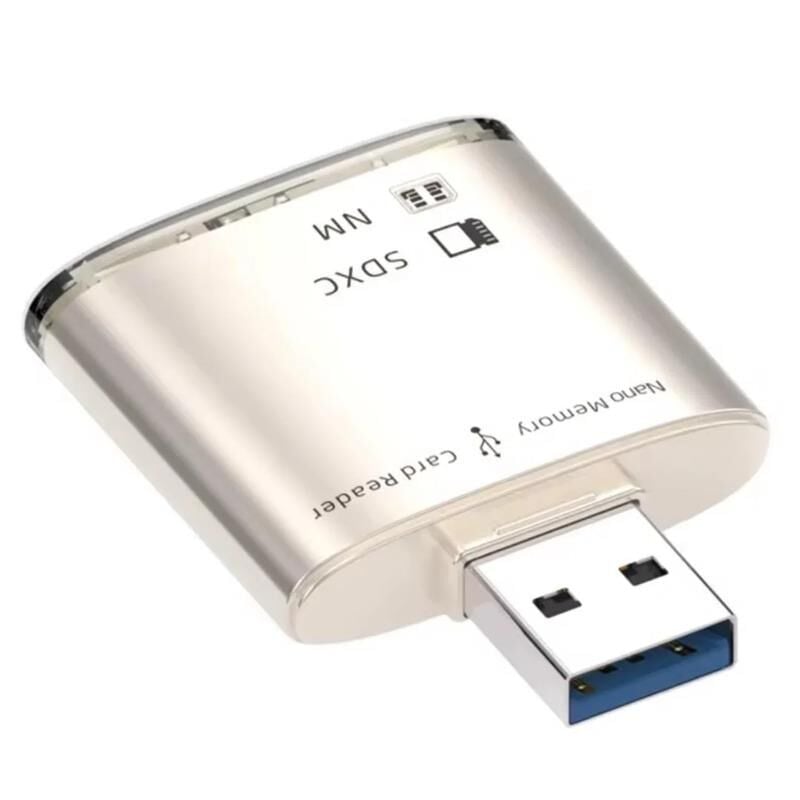 6082 Usb 3.0 2 Port Hafıza Kartı Okuyucu SD SDXC NM Çoklu Kart Dönüştürücü