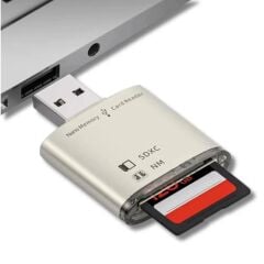 6082 Usb 3.0 2 Port Hafıza Kartı Okuyucu SD SDXC NM Çoklu Kart Dönüştürücü