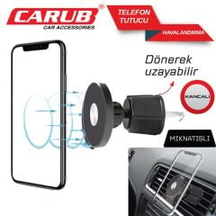 CARUB Telefon Tutucu Mıknatıs Havalandırma Kancalı