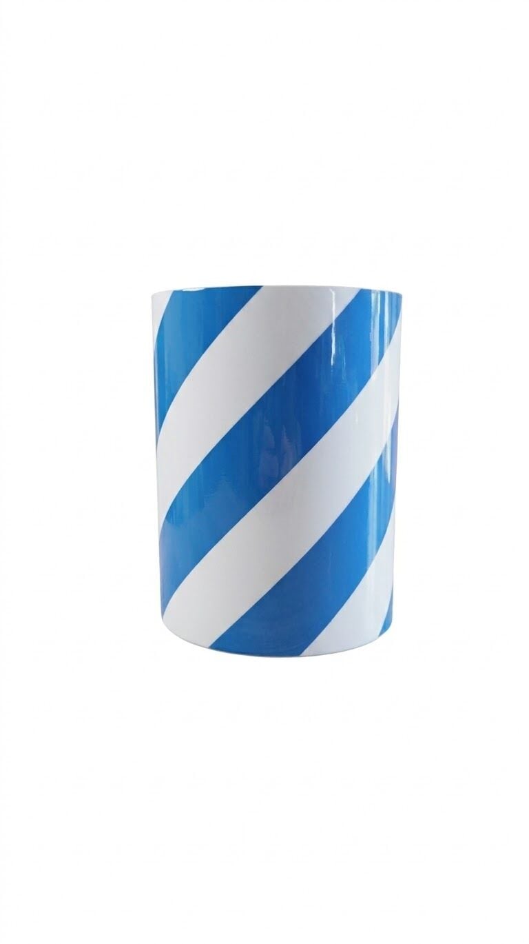 Carub 17CM x 25M Çapraz Mavi Beyaz Şerit Bant