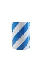 Carub 17CM x 25M Çapraz Mavi Beyaz Şerit Bant