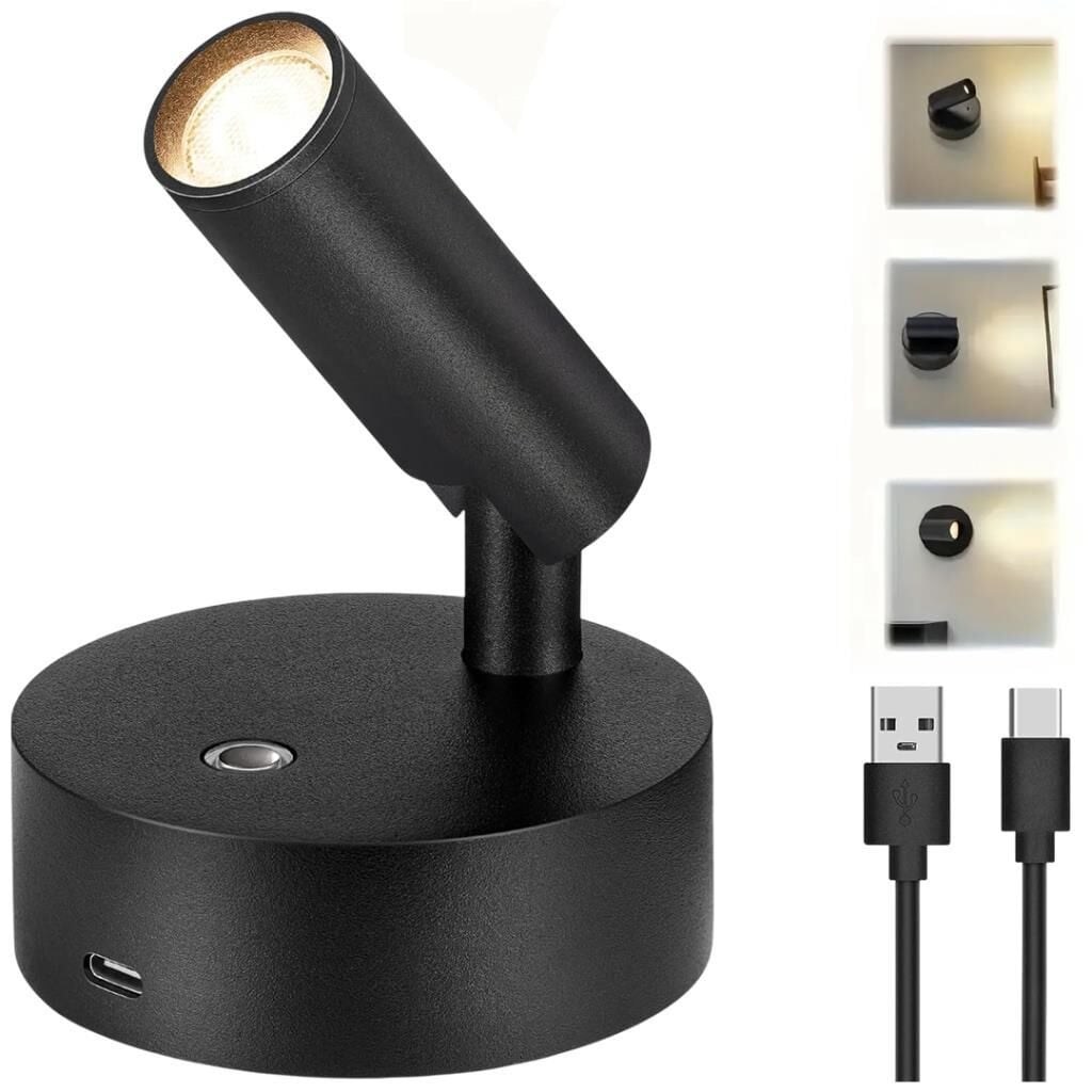 LEDX AL-XYD05 Çok Fonksiyonlu Dokunmatik Şarjlı 1200 mAh Duvar Aplik 3000K-4000K-6500K Type-C