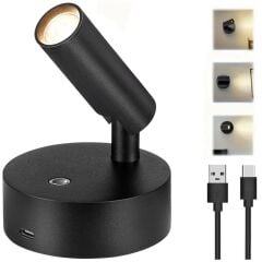 LEDX AL-XYD05 Çok Fonksiyonlu Dokunmatik Şarjlı 1200 mAh Duvar Aplik 3000K-4000K-6500K Type-C