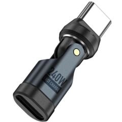 6009 USB Type-C OTG Çevirici Adaptör 540° Döner PD240W 5A Şarj Veri Dönüştürücü