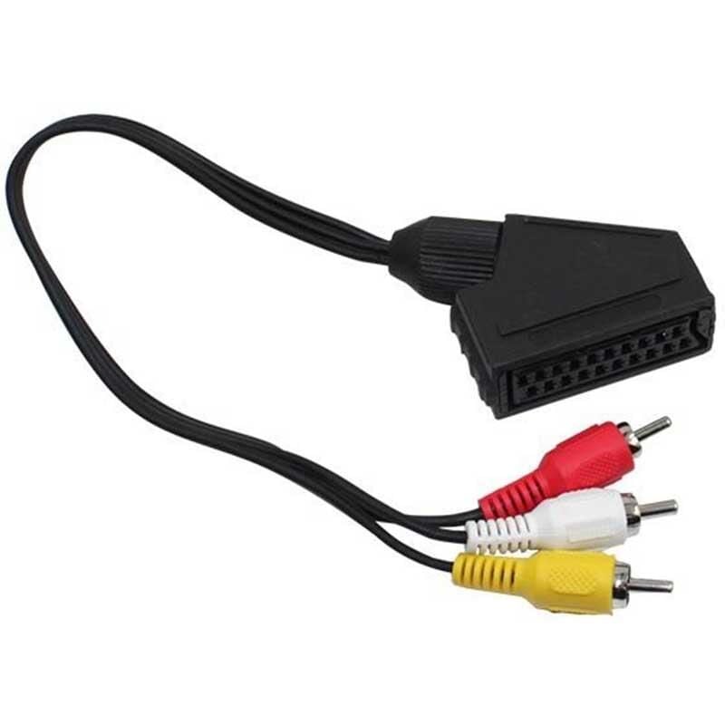 Scart Adaptör Dişi/RCA Erkek 20 Cm Kablo