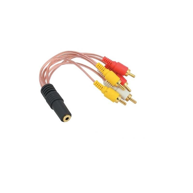 3.5 MM Stereo Dişi / 6 RCA Erkek 5+1 Kablo
