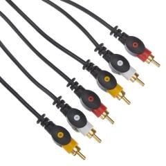 11954 Siyah 3 RCA TOS 5 Metre Audio Video Stereo Kablo